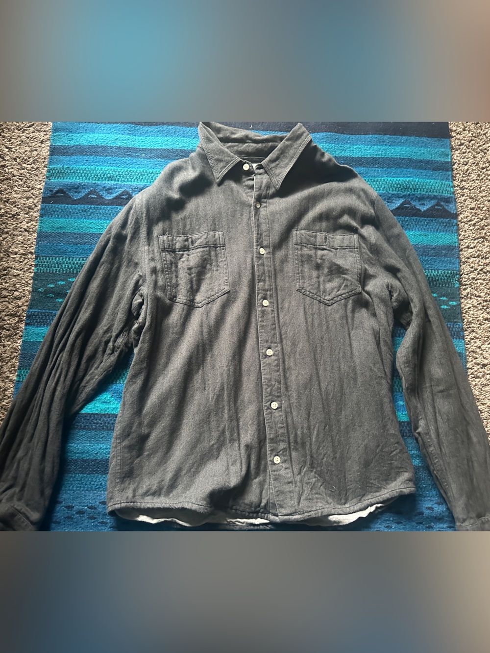 Threads 4 Thought Men's 100% Organic Cotton XL Button-Down Shirt in Charcoal